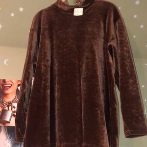 Vintage Velour Brown Long Sleeve